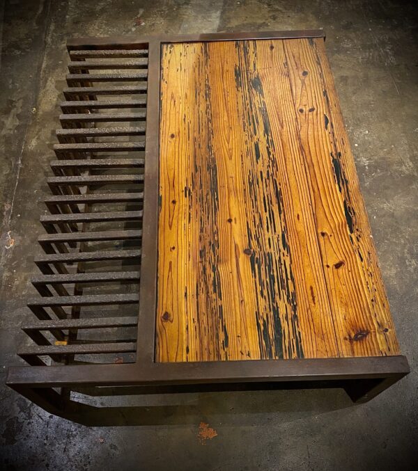 Wood and metal coffee table