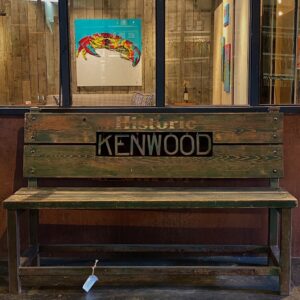 Wood and metal Historic Kenwood bench
