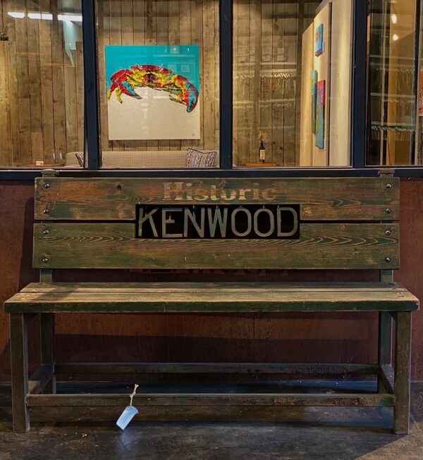 Wood and metal Historic Kenwood bench