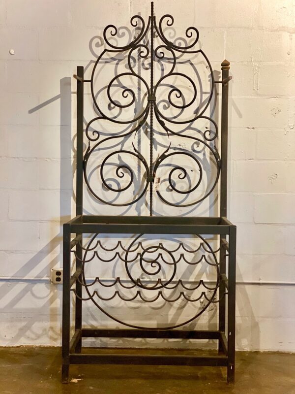 Decorative metal wine rack